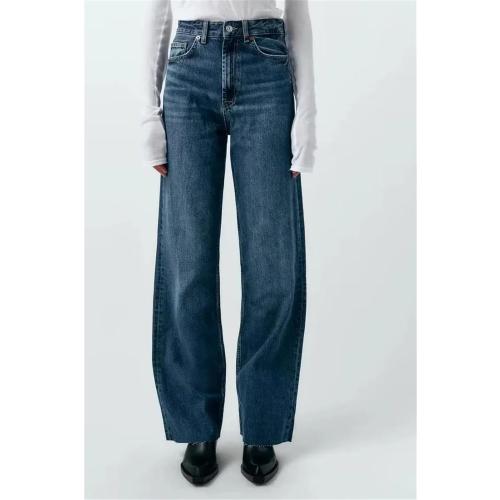 Size 28 AG-ED Denim Women's High Waisted Stretchy Wide Leg Jeans Loose Trendy Denim Pants with Pocket