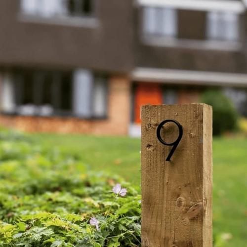 5 Stainless Steel Floating House Number, Metal Modern House Numbers (1)