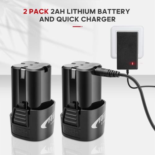 Electric Ratchet Wrench Set, 3/8 18V Cordless Ratchet Wrench Kit with 2 PCS 2000mAh Lithium-Ion Battery, 7 Sockets and Fast Charger