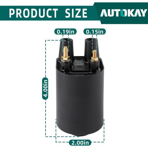AUTOKAY 166-0772 Ignition Coil Fits for Onan Points Models BF BFA BG BGA BGE B43E B43G B43M B43 B48 B48G CCK CCKA CCKB NHA NHB NHC NHE NHP N52M for P218G P220G P224G Engine Re#166-0820 HE166-0761