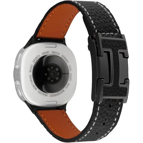 Magnetic Leather Bands Compatible with Samsung Galaxy Watch 8 40mm/44mm Watch8 Classic 46mm Replacement Women Men Straps