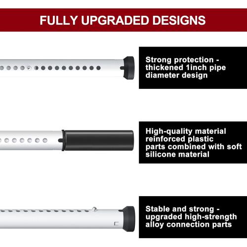 AceMining Sliding Door Security Bar,Heavy Duty Sliding Patio Door Lock Bar, 20-50inch Adjustable Multi-use Window Security Bars, Sliding Door Stopper,White,1Pack