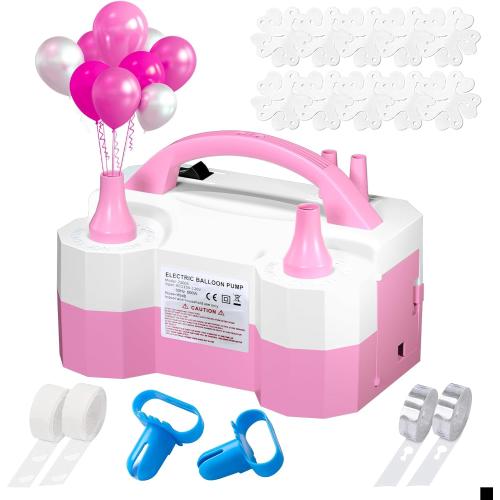 Balloon Pump Electric Party Decorations - Electric Balloon Pump for Balloon Arch Kit, Portable Dual Nozzle Balloon Inflator