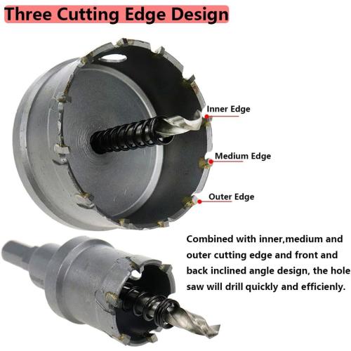 Carbide Hole Saw 4.5-inch/115mm Cutting Dia Hole Cutter for Cutting Stainless Steel & Iron