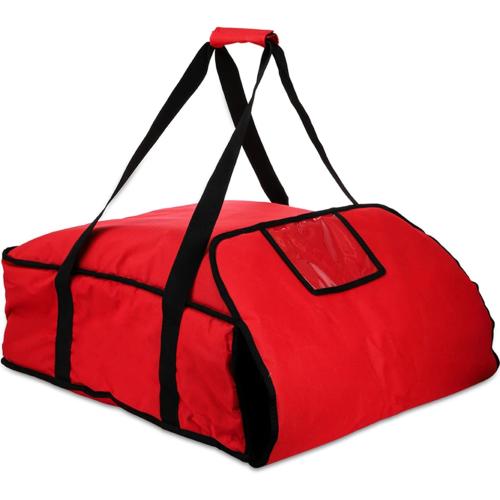 DEAYOU Pizza Warmer Bag, Professional Thermal Food Delivery Bag, Heavy Duty, Moisture Free, 22 x 22 x 8, Red
