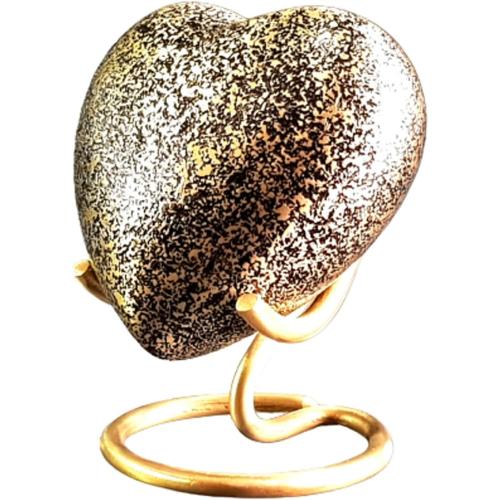 Esplanade Heart Shape Cremation Urn Memorial Container Jar Pot | Metal Urns | Memorial Keepsake Urns