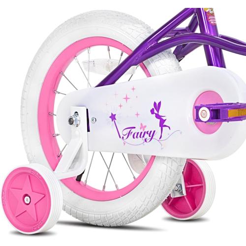 JOYSTAR Fairy Girls Bike for Toddlers and Kids Ages 2-8 Years Old, 12 14 16 18 Inch Kids Bike with Training Wheels, Handbrake and Basket, Toddler Girl Bike, Children Bicycle