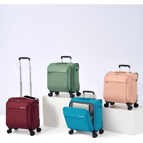 Hanke 16 Inch Underseat Carry On Luggage with Wheels Small Suitcase Softside Luggage Bags for Travel Lightweight Suitcases with Wheels Travel Luggage Personal Item for Men and Women(Caribbean Blue)