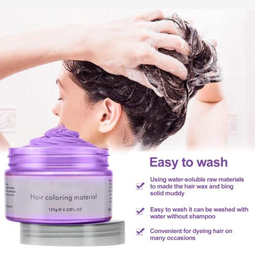 Temporary Hair Color Wax Dye,Hair Color Spray,  (Purple, 1 Pack)