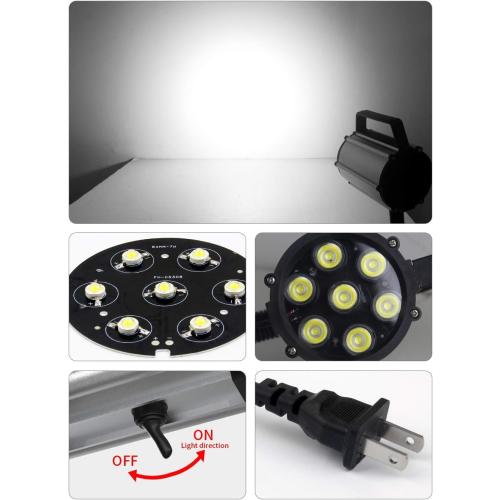 Work Desk Light, Machine Work Light, LED Flexible Gooseneck Light 700 Lumens IP66 Water and Dust Resistant 110-240 Volt Universal Fixed Base Work Light for Machine Tool and Lathe Industrial Lighting