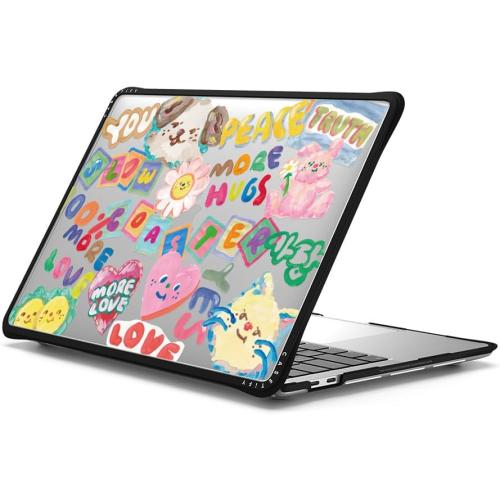 CASETiFY Impact MacBook Pro 13 (M1/M2/Intel) Case [Cushioned Impact Corners/Scratch-Resistant/Anti-Slip Grip] - SLOWCOASTER Sticker - Clear Black