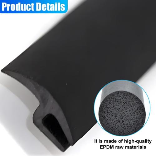 1.7M/5.6Ft Car Windshield Cowl Rubber Seal Strip, Cuttable Auto Front Rear Windshield Seal Strips, Vehicle Weather Stripping Window Door Sealing Molding Trim Strips for SUV Truck (1PC)