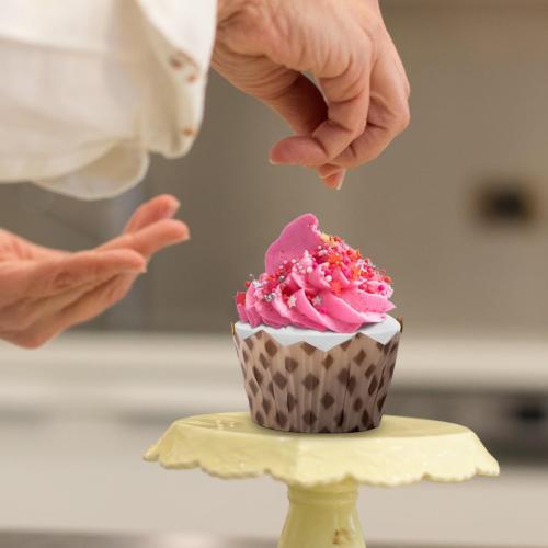 GANAZONO 20pcs Foam Cupcake Paintable Faux Cake Model Foam Dummy Cake Model for Birthday Wedding Christmas Party Decoratin White 6.5cm