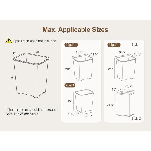 ZIFTY Pull Out Trash Can Cabinet for 13 Gallon Bin, Pet Proof Freestanding Kitchen Trash Bin Cabinet with Hideaway Drawer, Wooden Garbage Recycling, Laundry Hamper,Farmhouse Waste Bin Furniture, Black ‼️could have missing or broken parts ‼️