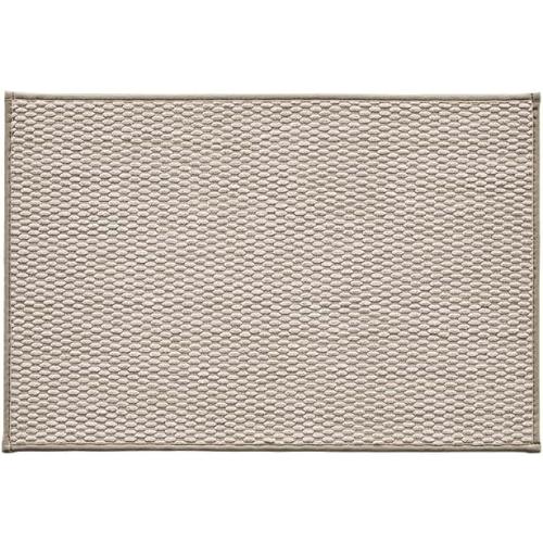 TYUU Bathroom Rugs Non Slip Washable, Super Absorbent Thin Bath Mat Small Quick Dry Low Pile Bathroom Rug, Beige 20x30