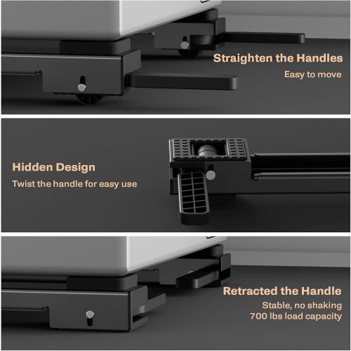 Appliance Rollers Heavy Duty,Newest Extendable Appliance Sliders,Liftable Washing Machine Base,Easily Move Washer and Dryer Machines,Refrigerators,Furniture-Black