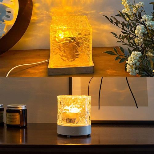 Ocean Wave Ceiling Projector,16 Colors Ocean Wave Light Projector, Water Ripple Ambient Night Light with Remote, Touch Control Aurora Projector Non-Wood for Bedroom,Room Decor,Kids Room (Cubic)