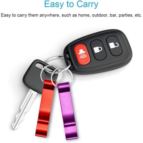 6PCS Colorful Key Chain Beer Bottle Openers for Bar and Home, 6 Color | Small, Practical, Easy to Carry, Open the Lids Easily, Beverage Bottle Opener Keychain for Men, Women, Made of Premium Metal
