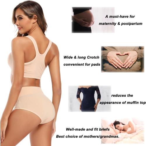 Molasus Women's Cotton Underwear High Waisted Full Coverage Ladies Panties (Regular & Plus Size)