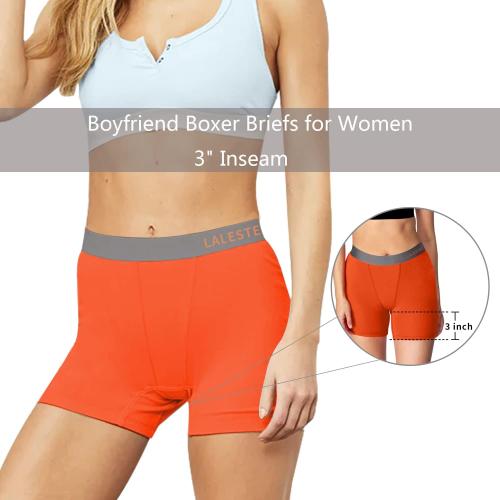 3xl Multicolor LALESTE Women Cotton Boxer Briefs 3 Inseam Boy Shorts Underwear Anti Chafing Shorts 5 Pack