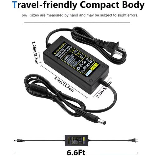 Replacment for Sceptre Monitor Power Cord 12V 5A AC Adapter for Sceptre EC Series 32 30 27 24 22 20 19 15 E248W E225W E205W E275W E209W Monitor Power Supply Cord Charger & More 12V 5V 4A 3A 2A