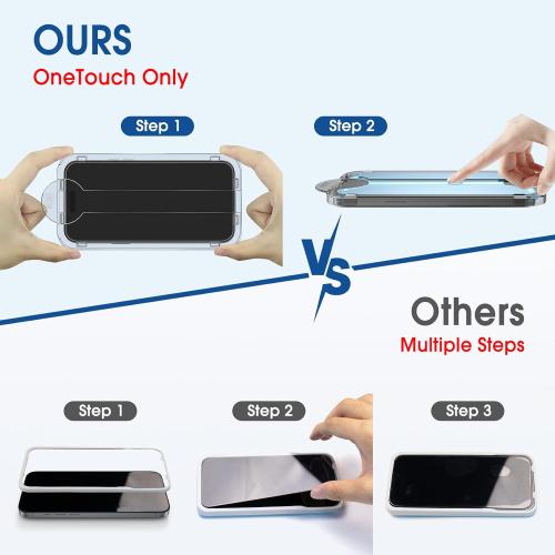 amFilm OneTouch Screen Protector for iPhone 17 6.3'' 2025   Camera Lens Protector | Auto-Alignment install | Bubble Free | 9H  Military-Grade Tempered Glass | FHD Clarity | Case Friendly | 2 2 Pack