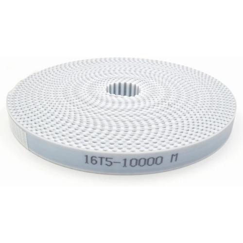 Generic T5 Timing Belt, Width 15mm, Pitch 5mm, 2 Meters (6.6ft) PU Polyurethane with Steel Core White Open Belt, T5 Synchronous Belt for 3D Printer, Lathe Belt Replacement