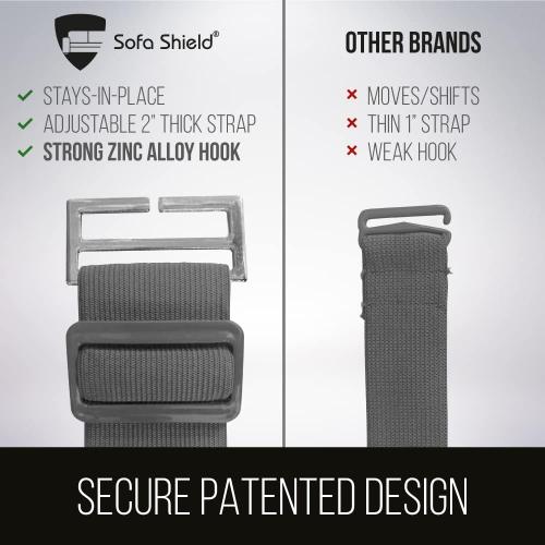 Sofa Shield® Couch Slip Covers for Dogs, Reversible Furniture Protector with Strap, Stain and Tear Resistant Cushion Cover, Machine Washable Slipcover Pets, Cats, Hunter Green Sage‼️ animal hair and spots ‼️