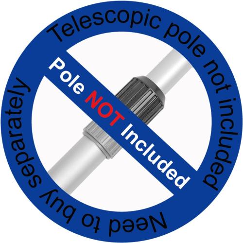 Poolvio Triangular Pool Vacuum Head with Side Brush, Swivel Hose Connection, EZ Clip Handle - Connect 1-1/4, 1-1/2 Hose for Inground and Above Ground Swmming Pools