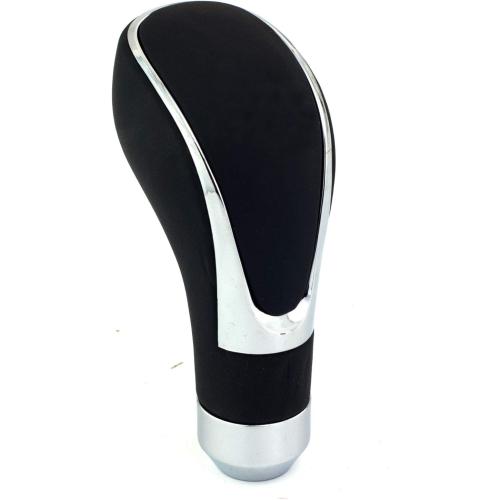 Color Black Leather Covered Stick Shift Knobs, MT Gear Car Shifter Handle Fit Most Manual Transmissions, Black
