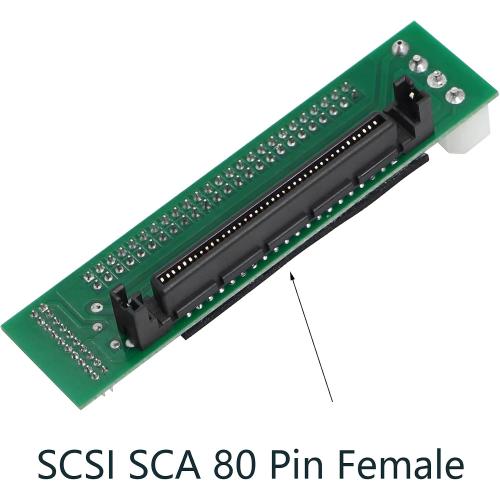 CERRXIAN SCSI SCA 80 Pin Female to IDE 50 Pin Male Adapter Converter for Hard Disk, Computer