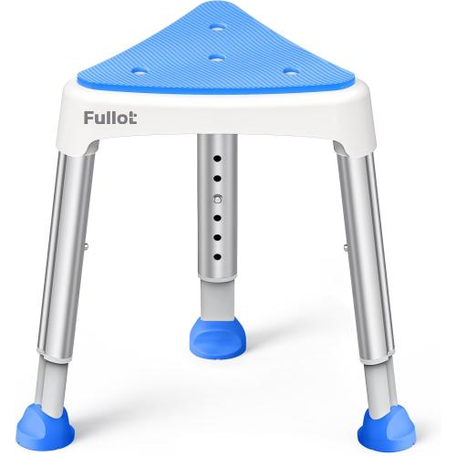 FULLOT Space-Saving Triangular Shower Chair for Inside Shower, 400 lbs