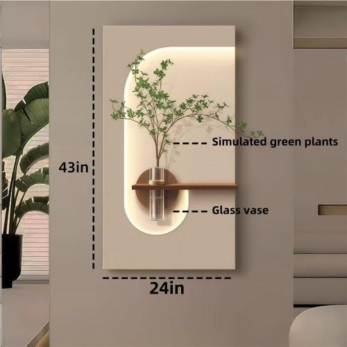 AICHENG 3D Sandstone Wall Art with Warm LED Lights 《Remote Control Switch》 - Modern Decorative Panel for Entryway, Living Room & Bedroom