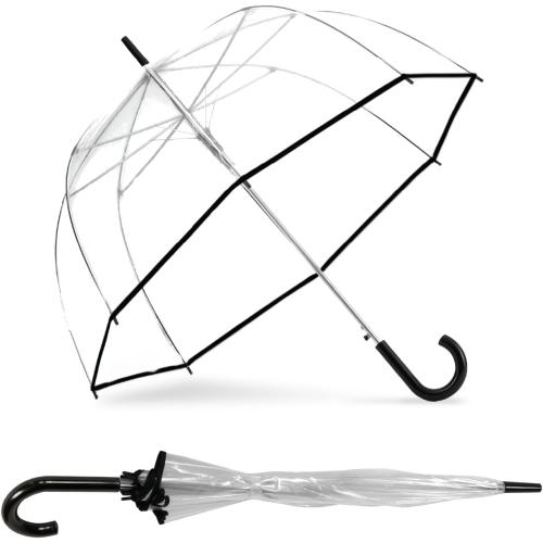 ShedRain Bubble Clear Umbrella, Auto Open, See-Through, Rain & Windproof, for Weddings, Proms and Events