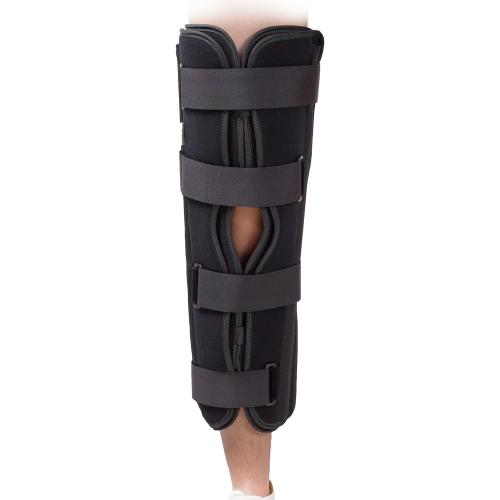 3-Panel Knee Immobilizer Full Leg Support Brace, Aluminum alloy Straight Knee Splint - for Knee Pre-and Postoperative & Injury or Surgery Recovery (Update Size M)