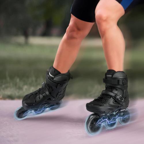 Inline Skates for Men Women, 3 Wheel Roller Skates Blades for Male Female, High Performance Fitness Inline Speed Racing Skates for Adult and Unisex
