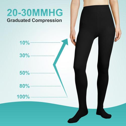 One size .....Compression Pantyhose for Women, 20-30mmHg Graduated Compression Stockings & Leggings, Closed Toe Support Hose Tights