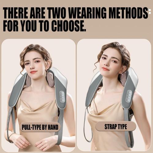 Color Beige Neck & Shoulder Massager, Portable Shiatsu Electric Back and Neck Massager with Heat, Thera Pexa Neck Massager for Pain Relief Deep Tissue, Back Massager with Heat (Beige)