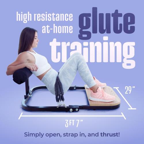 BootySprout Hip Thrust Machine for High Resistance Glute Training - Home Gym Workout - Comes with 45, 90, and 135 Lbs of Resistance