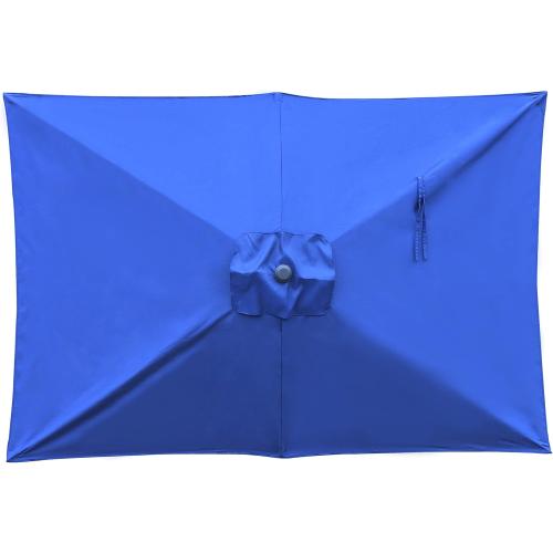 Rectangular Patio Umbrella, Table Market Umbrella with Tilt and Crank, Outdoor Umbrella for Garden, Deck, Backyard, Pool and Beach