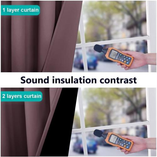 Dry Rose 84 NICETOWN 100% Blackout Curtains 84 inches Long, Pair of Energy Smart & Noise Blocking Out Drapes for Baby Room Window, Thermal Insulated Guest Room Lined Window Dressing(Dry Rose, 52 inches Wide)