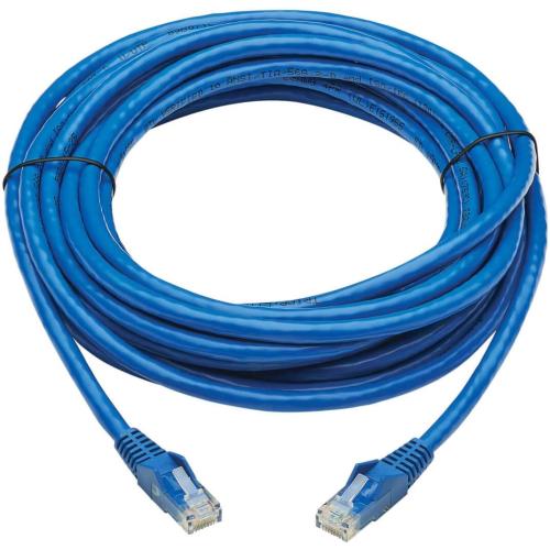 Tripp Lite Cat6 Ethernet Cable, RJ45 M/M Gigabit, Snagless, Molded, UTP, PoE, CMR-LP Patch Cable, 20 ft. Blue (N201P-020-BL)