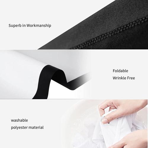 SKERELL Projector Screen with Stand 120 inch Portable Projection Screen 16:9 4K HD Rear Front Projections Movies Screen with Carry Bag for Indoor Outdoor Home Theater Backyard Cinema Travel