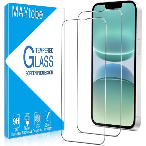 MAYtobe [2-Pack Screen Protector for Apple iPhone 16e Tempered Glass, 9H Hardness, Anti Scratch, Easy to Install