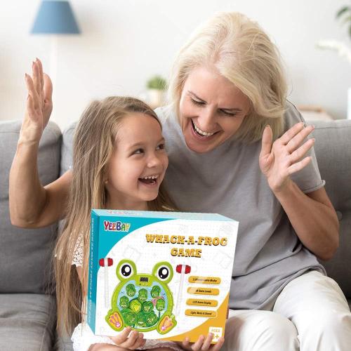 YEEBAY Whack A Frog Game with 2 Hammers, Toddler Early Developmental Learning Toy, Fun Birthday Gift for Kids Age 2 , Toys for 2 3 4 Year Old Boys Grils