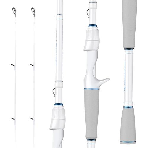 KastKing Centron Lite Twin Tip Rods, IM6 Graphite Blanks, Twin Tip Rods, Stainless Steel Guides with Ceramic Rings, Split or Full Rear EVA Handle Design, Drop Shot Hook Keeper