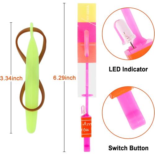 25 Sets LED Flying Set, 25 Slingshot 25 Glow Helicopter-50 Pcs, Flying Toy Outdoor Toys Glow in The Dark Party Supplies Party Favors for Kids 8-12,4-8