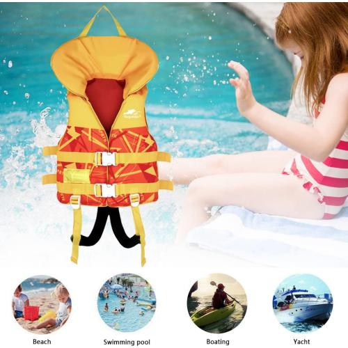 Kids Swim Vest, Toddler Swim Jacket with Adjustable Safety Strap, Toddler Swimming Aid for 24-77 lbs Boys and Girls
