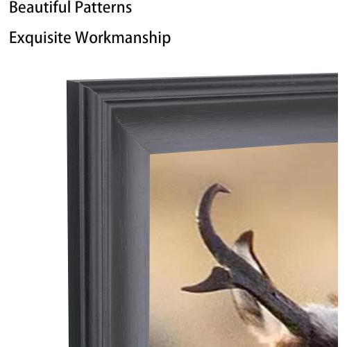 21x24 inch Poster Frame Solid Wood Black, Wall Hanging Picture Frame 21x24 Photo Frame (F23B2124)