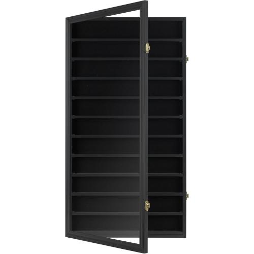 DisplayGifts Military Challenge Coin Display Case Poker Chips Holder Wall Cabinet Rack 29 X 16 Compatible with Army Navy Air Force Marine Corps Challenge Coins